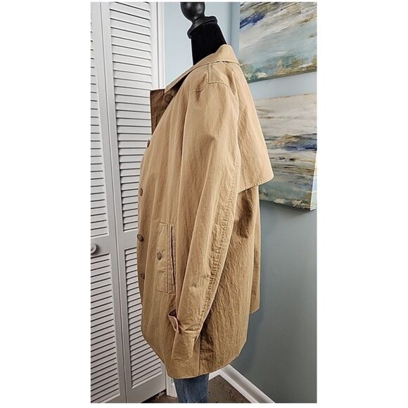 Coldwater Creek Coat – Tan Safari Field Jacket Trench Style Size 12 Large - Picture 3 of 10